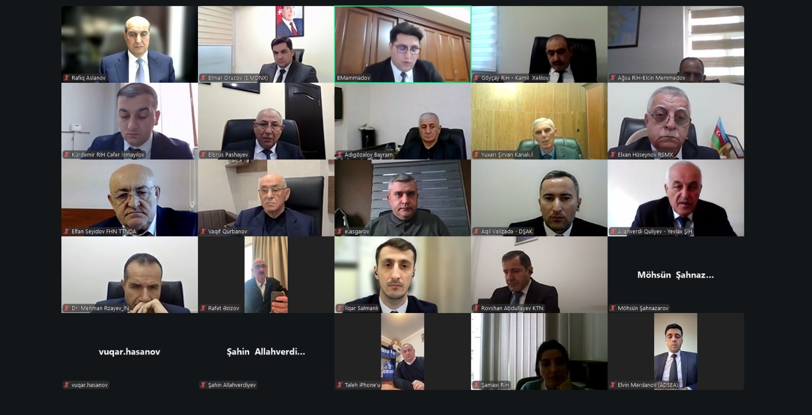 Şirvan suvarma kanalının yenidən qurulması üzrə “İşçi qrupu”nun növbəti onlayn iclası keçirildi